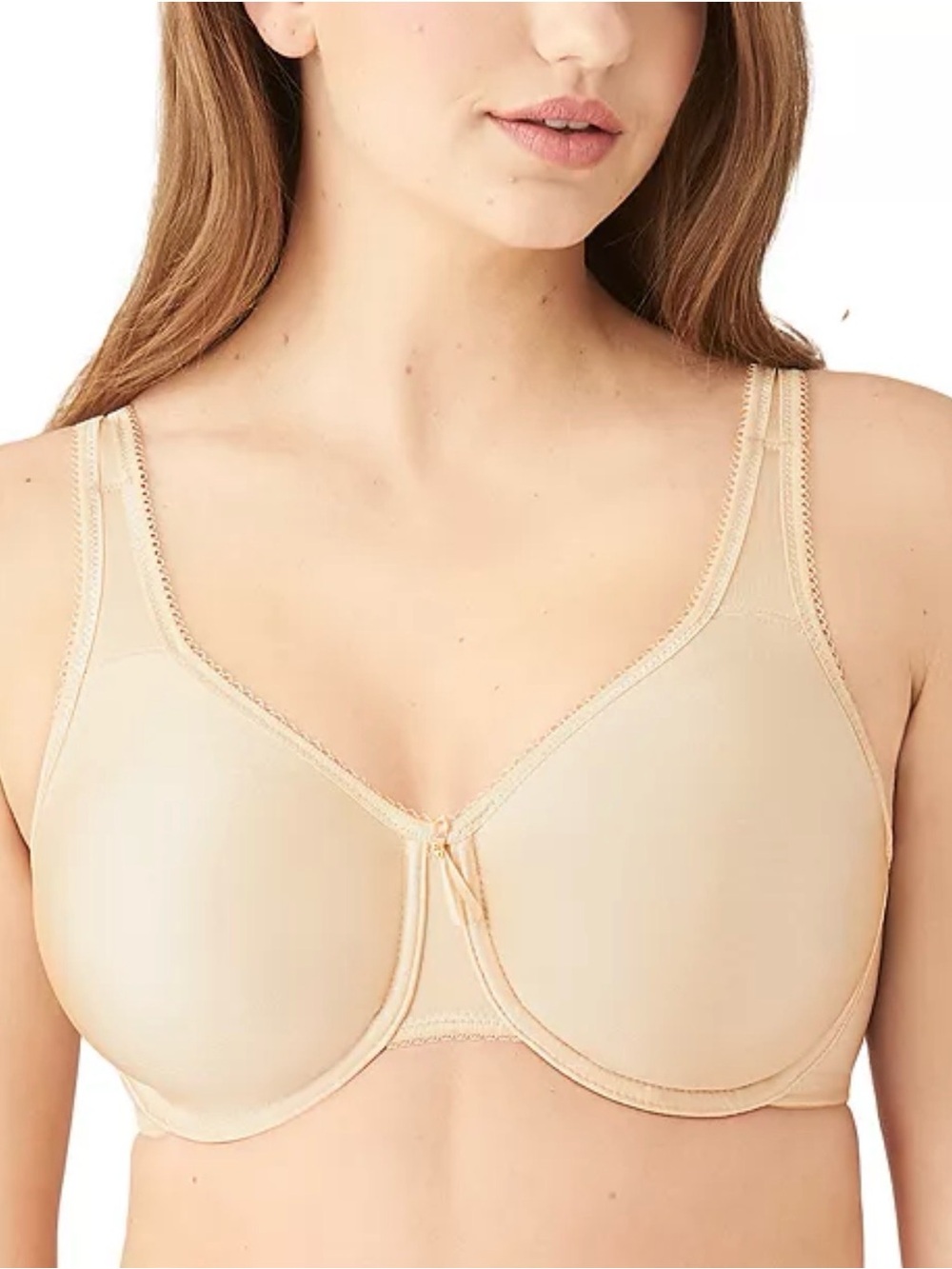 Wacoal lBasic Beauty Underwire T-Shirt Bra 853192 46D Sand Nude